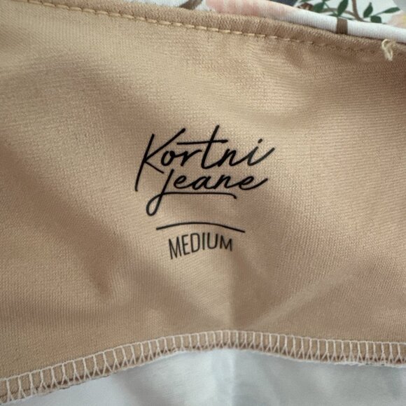 KORTNI JEANE Peplum Scoop Back Swim Top Ruffles Women Medium - Picture 4 of 4